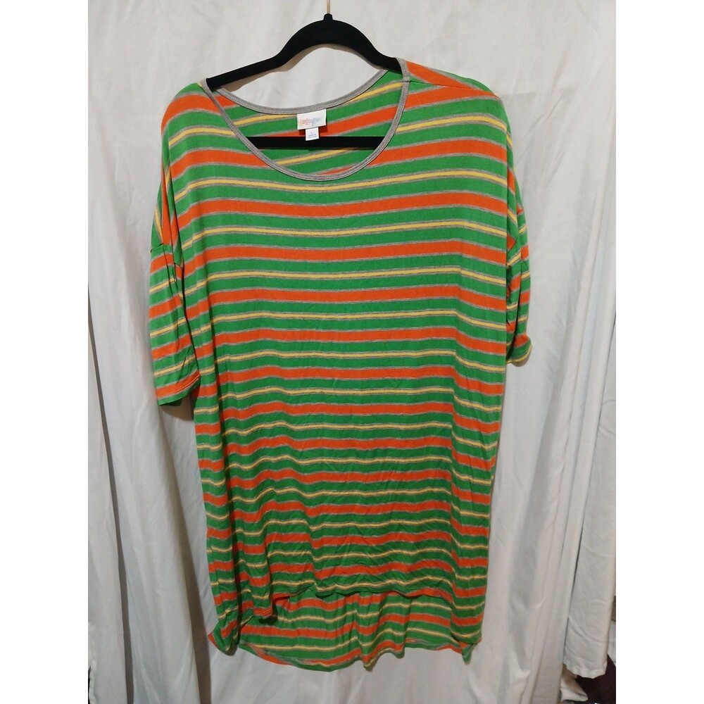 LulaRoe CLASSIC T  NEW w/ TAGS Size Large  Green Yellow Orange Long Shirt